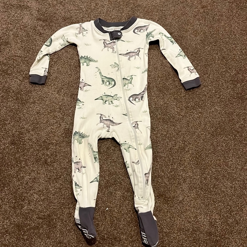 Burt’s Bees Zip Dinosaur Onesie